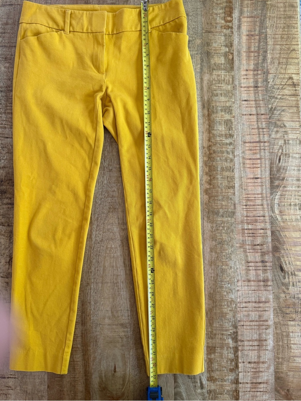 Game Day Gold Mustard Yellow Ankle Pants Size 2 Steelers Packers Tailgate Style - Picture 8 of 12